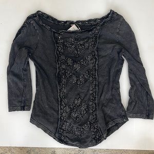 Free people Defect too Grey New $78 lace s small black